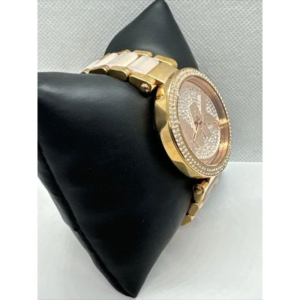 Michael Kors Parker MK6176 Women Rose Gold Analog Dial Quartz Wrist Watch JNA373
